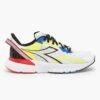 Diadora Men's Mythos Blushield Volo 3 Running Shoe- White/Black/Yellow Fluo - Regular (D) -Gazelle Sports 101.179090 C0008 00 HR