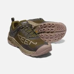 Keen Men's NXIS Evo WP Hiking Shoe - Dark Olive/Black Olive - Regular (D) -Gazelle Sports 1025909 PPS PDP 1