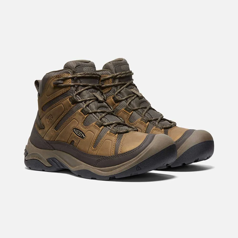 Keen Men's Circadia Mid WP Hiking Boot- Bison/Brindle- Wide (2E) 4 Keen Men's Circadia Mid WP Hiking Boot- Bison/Brindle- Wide (2E) - Image 3
