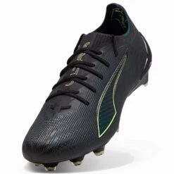 Men's Ultra 6 Ultimate FG Soccer Cleat - Puma Black/Fizzy Light/Green Terrain - Regular (D) -Gazelle Sports 108557 02 5