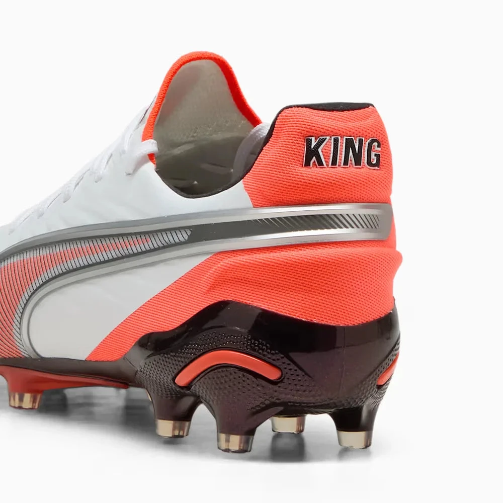 Men's King 20 Ultimate FG/AG Soccer Cleat - Puma White/Glowing Red/Puma Black - Regular (D) 5 Men's King 20 Ultimate FG/AG Soccer Cleat - Puma White/Glowing Red/Puma Black - Regular (D) - Image 3