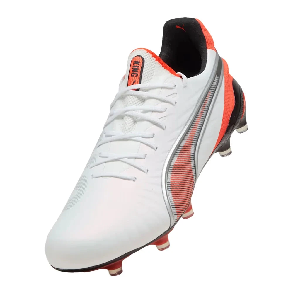 Men's King 20 Ultimate FG/AG Soccer Cleat - Puma White/Glowing Red/Puma Black - Regular (D) 8 Men's King 20 Ultimate FG/AG Soccer Cleat - Puma White/Glowing Red/Puma Black - Regular (D) - Image 6