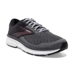 BROOKS Men's Dyad 11 Running Shoe- Blackened Pearl/Alloy/Red - Wide (2E) -Gazelle Sports 110323 031 A Dyad 11 1 02a85eac f180 4fd4 a855 45ff3ee15266