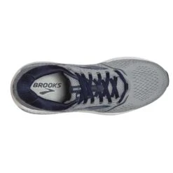 BROOKS Men's Beast 20 Running Shoe - Blue/Grey/Peacoat- Wide (2E) -Gazelle Sports 110327 491 o beast 20 mens high support running walking shoe