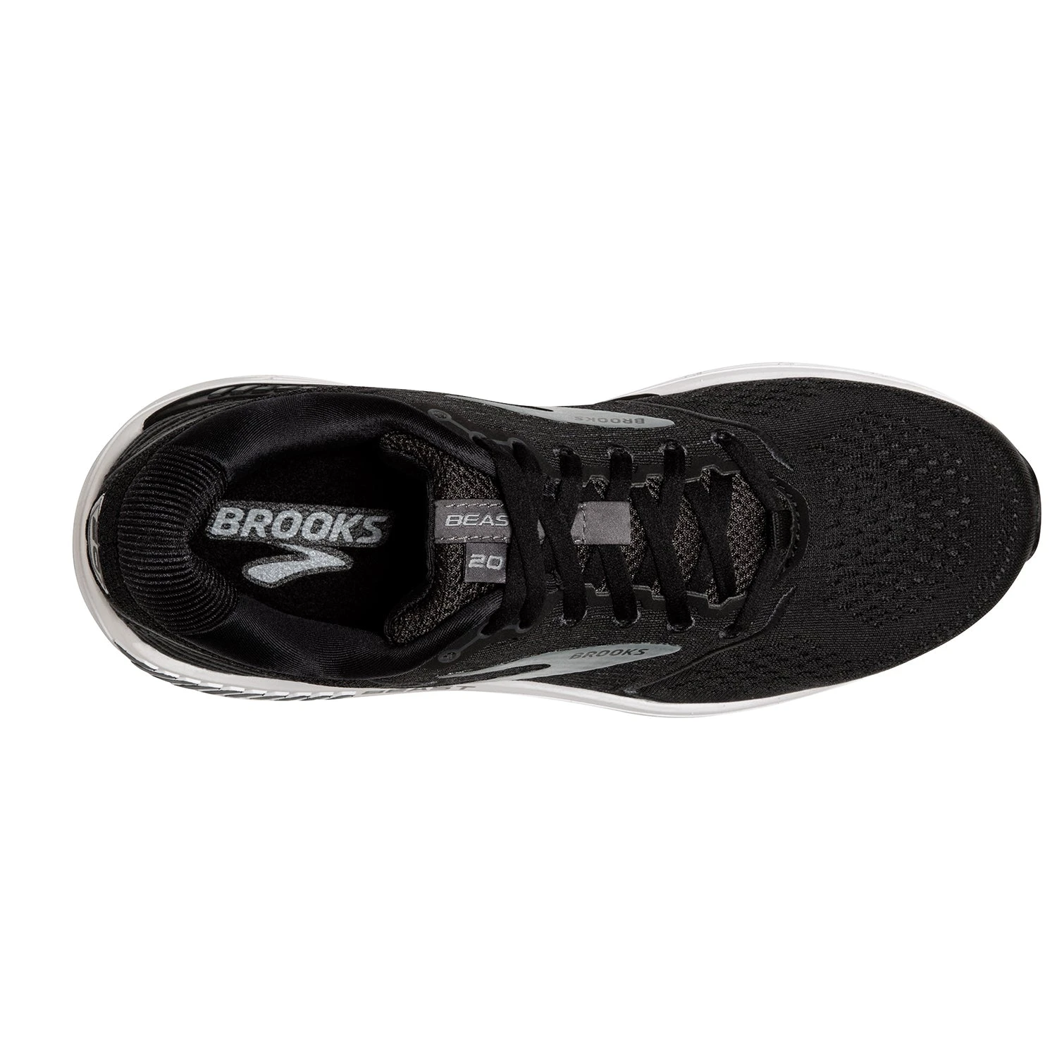 BROOKS Men's Beast 20 Running Shoe - Black/Ebony/Grey - Regular (D) 6 BROOKS Men's Beast 20 Running Shoe - Black/Ebony/Grey - Regular (D) - Image 4