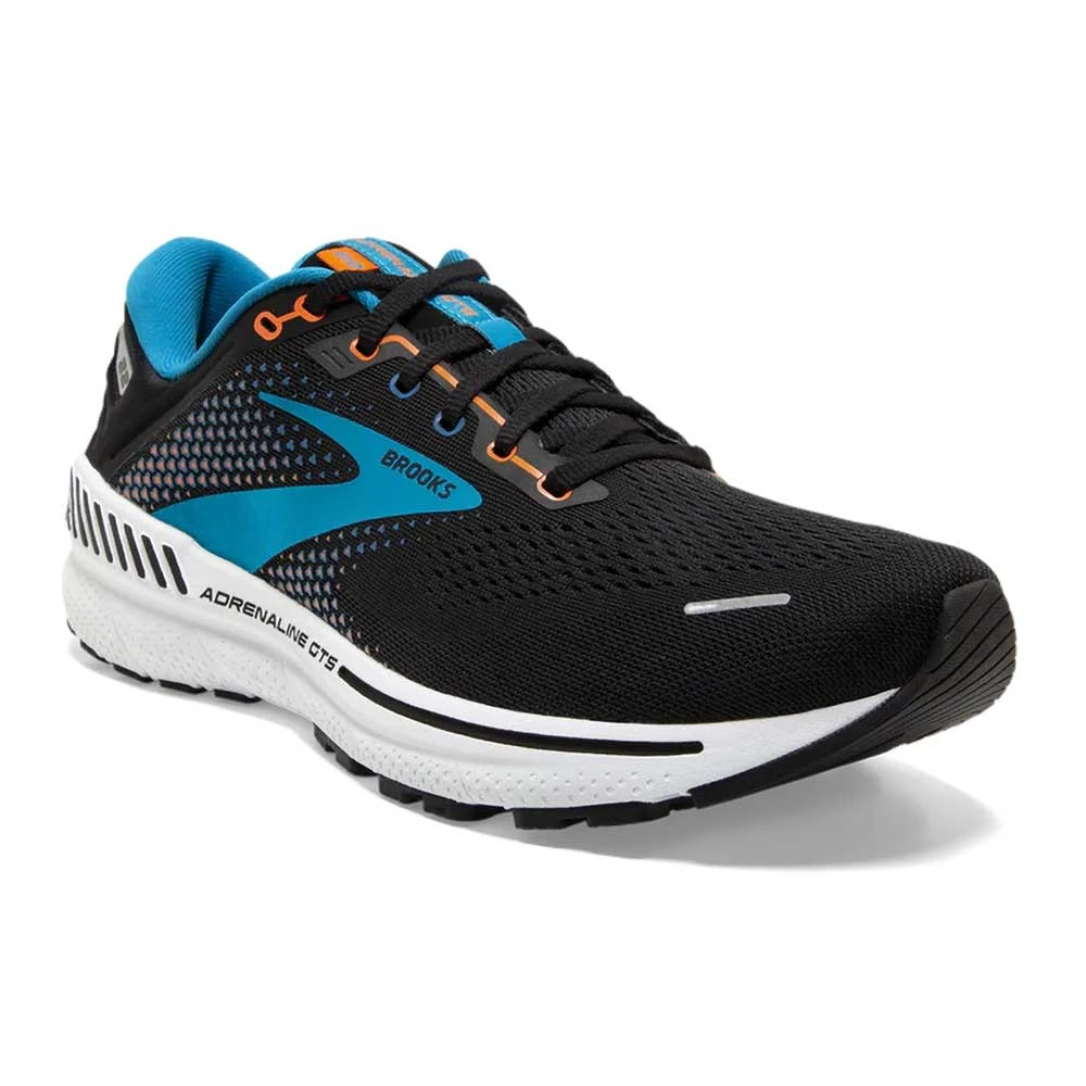 BROOKS Men's Adrenaline GTS 22 Running Shoe - Black/Blue/Orange- Regular (D) 4 BROOKS Men's Adrenaline GTS 22 Running Shoe - Black/Blue/Orange- Regular (D) - Image 2