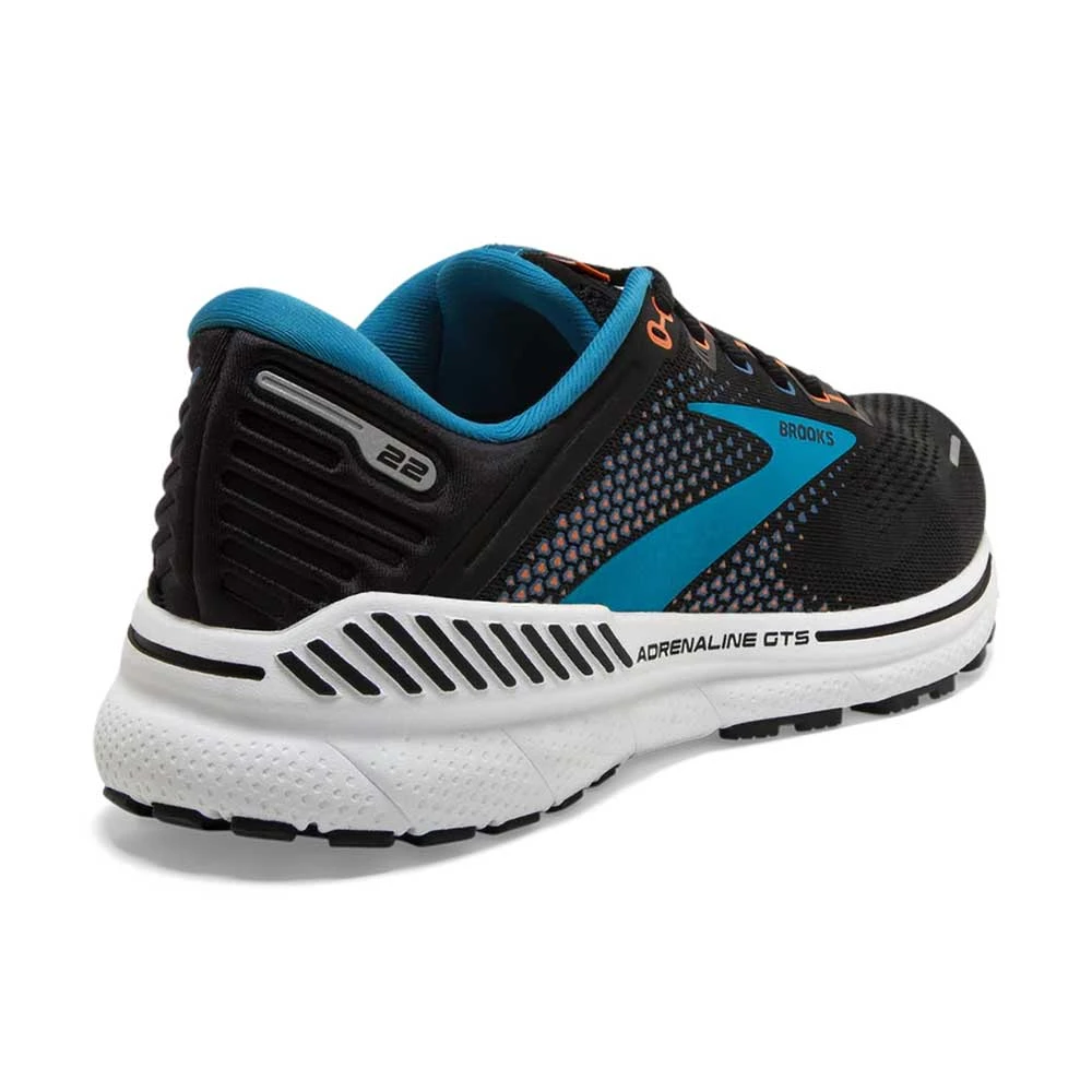 BROOKS Men's Adrenaline GTS 22 Running Shoe - Black/Blue/Orange- Regular (D) 5 BROOKS Men's Adrenaline GTS 22 Running Shoe - Black/Blue/Orange- Regular (D) - Image 3