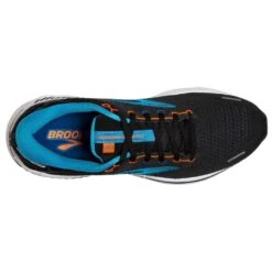BROOKS Men's Adrenaline GTS 22 Running Shoe - Black/Blue/Orange- Regular (D) 12 BROOKS Men's Adrenaline GTS 22 Running Shoe - Black/Blue/Orange- Regular (D) -Gazelle Sports 110366 034 o adrenaline gts 22 mens cushion running shoe