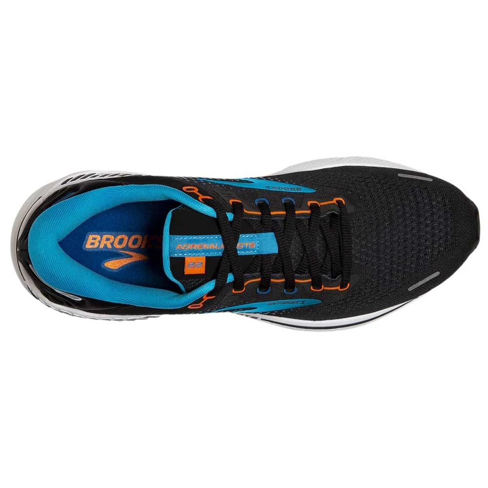 BROOKS Men's Adrenaline GTS 22 Running Shoe - Black/Blue/Orange- Regular (D) 7 BROOKS Men's Adrenaline GTS 22 Running Shoe - Black/Blue/Orange- Regular (D) - Image 5