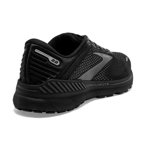 BROOKS Men's Adrenaline GTS 22 Running Shoe - Black/Black/Ebony- Regular (D) 5 BROOKS Men's Adrenaline GTS 22 Running Shoe - Black/Black/Ebony- Regular (D) - Image 3