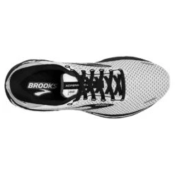 BROOKS Men's GTS 22 Running Shoe - White/Grey/Black - Wide (2E) -Gazelle Sports 110366 135 O Adrenaline GTS 22 9e4ceab9 ff51 44bc b08c 806a08b52c2e