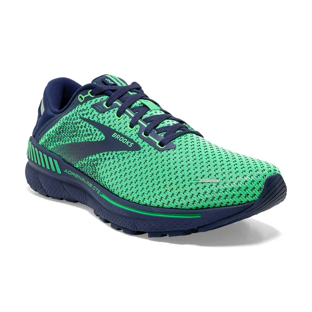 BROOKS Men's Adrenaline GTS 22 Running Shoe- Green/Navy- Regular (D) 4 BROOKS Men's Adrenaline GTS 22 Running Shoe- Green/Navy- Regular (D) - Image 2