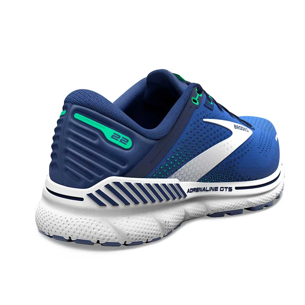 BROOKS Men's Adrenaline GTS 22 Running Shoe - Surf The Web/Blue/Irish Green - Regular (D) 7 BROOKS Men's Adrenaline GTS 22 Running Shoe - Surf The Web/Blue/Irish Green - Regular (D) - Image 5