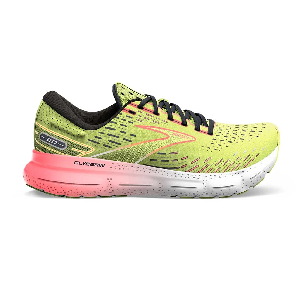 BROOKS Men's Glycerin 20 Running Shoe - Lime/Red/Ebony - Regular (D) 3 BROOKS Men's Glycerin 20 Running Shoe - Lime/Red/Ebony - Regular (D)