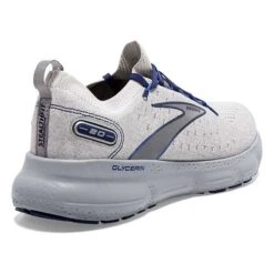 BROOKS Men's Glycerin StealthFit 20 Running Shoe - Oyster/Alloy/Blue Depths - Regular (D) -Gazelle Sports 110384 081 H Glycerin StealthFit 20