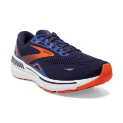 BROOKS Men's Adrenaline GTS 23 Running Shoe - Peacoat/Orange/Surf The Web- Regular (D) 12 BROOKS Men's Adrenaline GTS 23 Running Shoe - Peacoat/Orange/Surf The Web- Regular (D) -Gazelle Sports 110391 438 A Adrenaline GTS 23 1