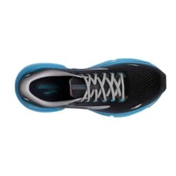 BROOKS Men's Ghost 15 Running Shoe- Black/Blackened Pearl/Blue- Regular (D) -Gazelle Sports 110393 056 O Ghost 15