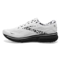 BROOKS Men's Ghost 15 Running Shoe- White/Ebony/Oyster -Gazelle Sports 110393 149 M Ghost 15