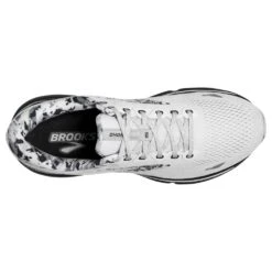 BROOKS Men's Ghost 15 Running Shoe- White/Ebony/Oyster -Gazelle Sports 110393 149 O Ghost 15