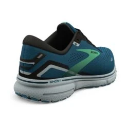 BROOKS Men's Ghost 15 Running Shoe - Moroccan Blue/Black/Spring Bud - Regular (D) -Gazelle Sports 110393 462 H Ghost 15