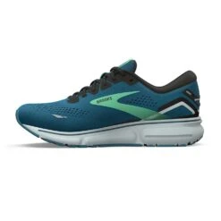 BROOKS Men's Ghost 15 Running Shoe - Moroccan Blue/Black/Spring Bud - Regular (D) -Gazelle Sports 110393 462 M Ghost 15