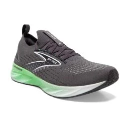 BROOKS Men's Levitate StealthFit 6 Running Shoe- Blackened Pearl/Green/White- Regular (D) -Gazelle Sports 110397 323 A Levitate StealthFit 6