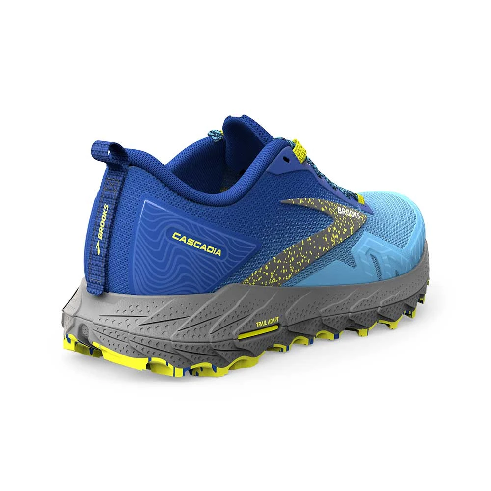 BROOKS Men's Cascadia 17 Trail Running Shoe - Blue/Surf The Web/Sulphur - Regular (D) 6 BROOKS Men's Cascadia 17 Trail Running Shoe - Blue/Surf The Web/Sulphur - Regular (D) - Image 4