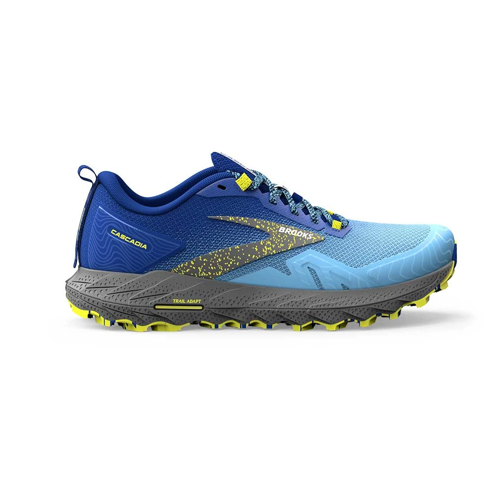BROOKS Men's Cascadia 17 Trail Running Shoe - Blue/Surf The Web/Sulphur - Regular (D) 3 BROOKS Men's Cascadia 17 Trail Running Shoe - Blue/Surf The Web/Sulphur - Regular (D)