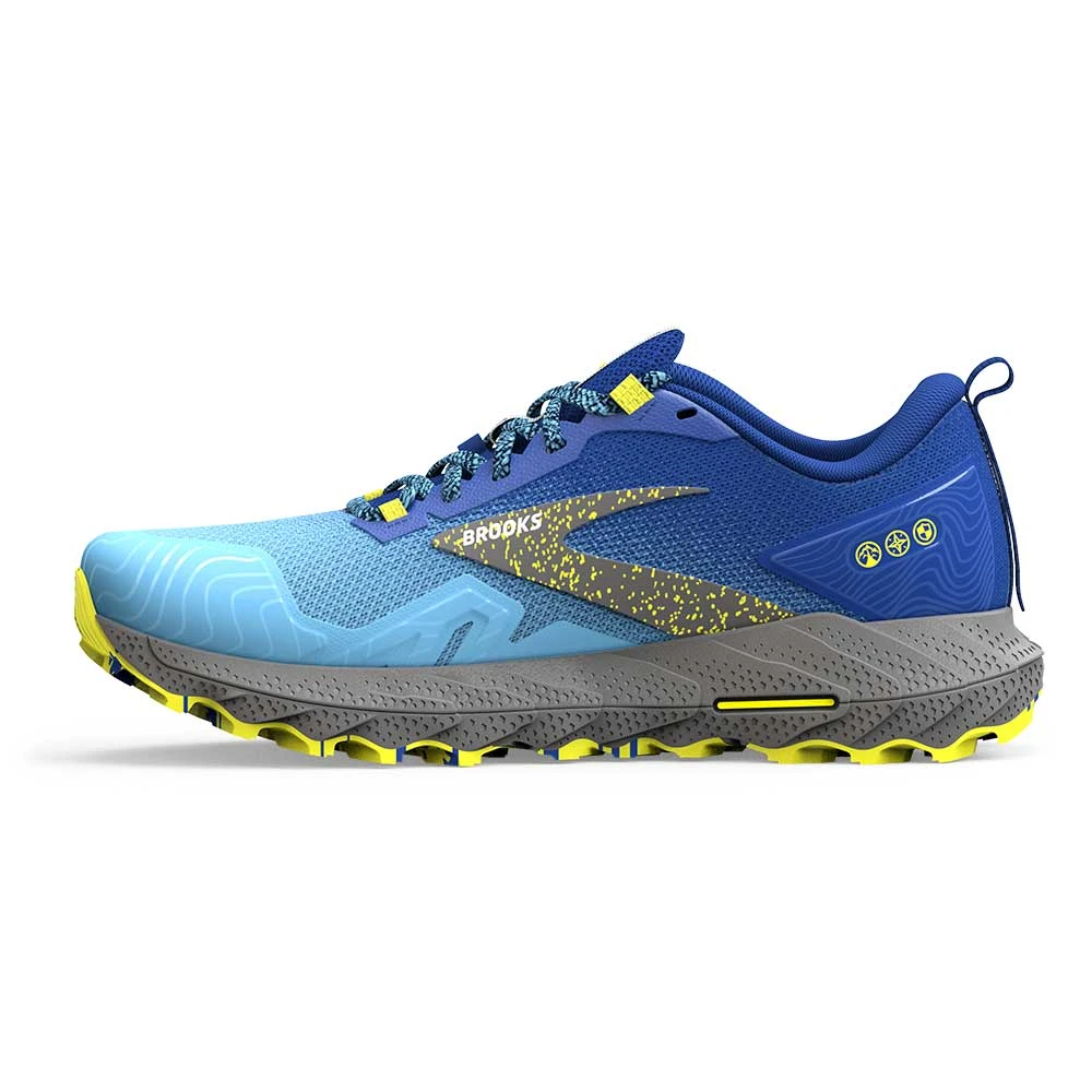 BROOKS Men's Cascadia 17 Trail Running Shoe - Blue/Surf The Web/Sulphur - Regular (D) 5 BROOKS Men's Cascadia 17 Trail Running Shoe - Blue/Surf The Web/Sulphur - Regular (D) - Image 3