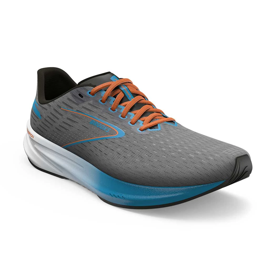 BROOKS Men's Hyperion Running Shoe - Grey/Atomic Blue/Scarlet - Regular (D) 4 BROOKS Men's Hyperion Running Shoe - Grey/Atomic Blue/Scarlet - Regular (D) - Image 2