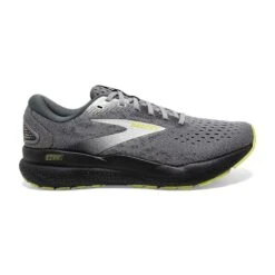 BROOKS Men's Ghost 16 Running Shoe - Primer/Grey/Lime - Wide (2E)