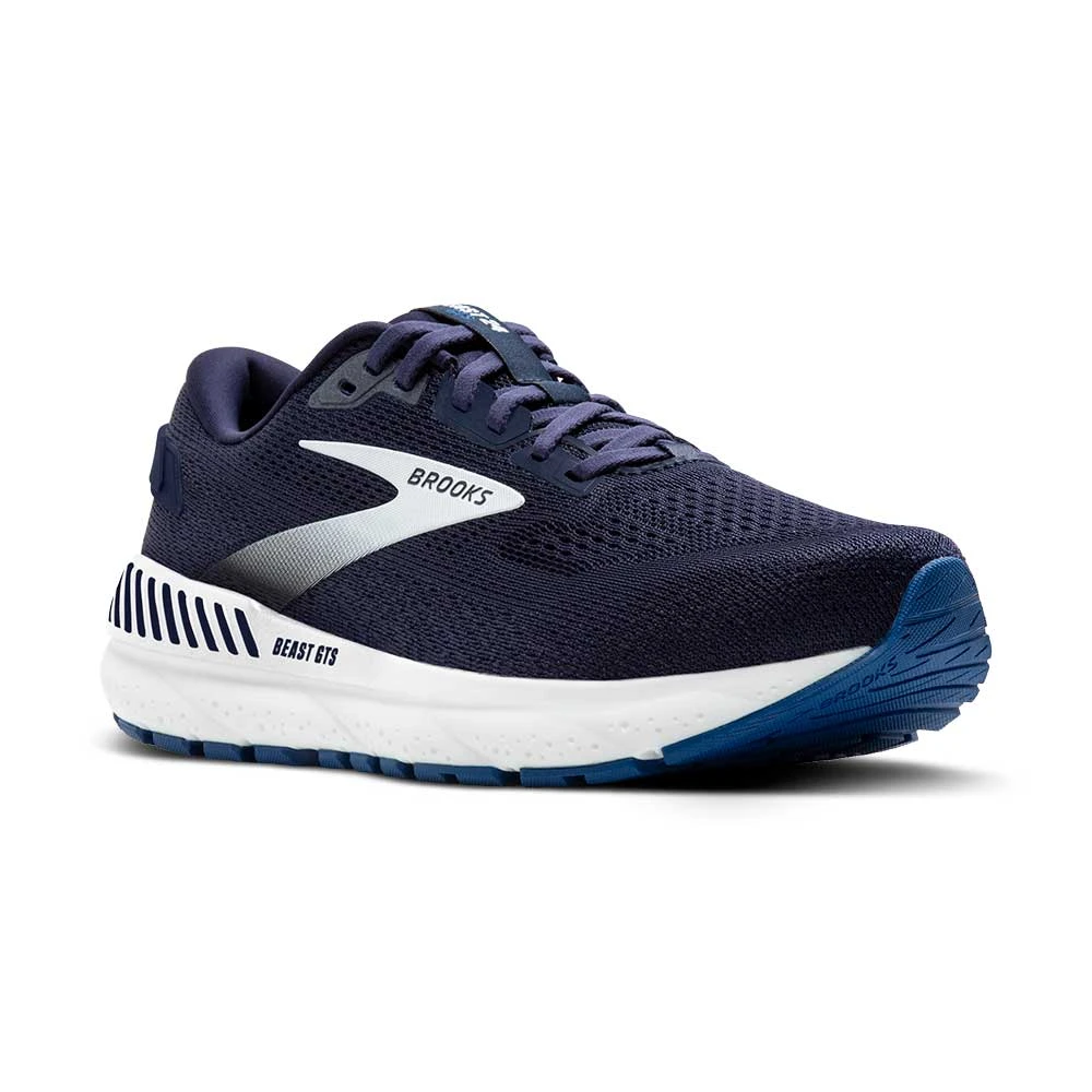 BROOKS Men's Beast GTS 24 Running Shoe - Peacoat/True Navy/White - Regular (D) 4 BROOKS Men's Beast GTS 24 Running Shoe - Peacoat/True Navy/White - Regular (D) - Image 2