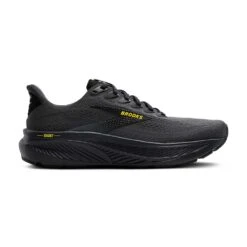 BROOKS Men's Ghost 17 Running Shoe - Ebony/Black/Yellow - Regular (D)