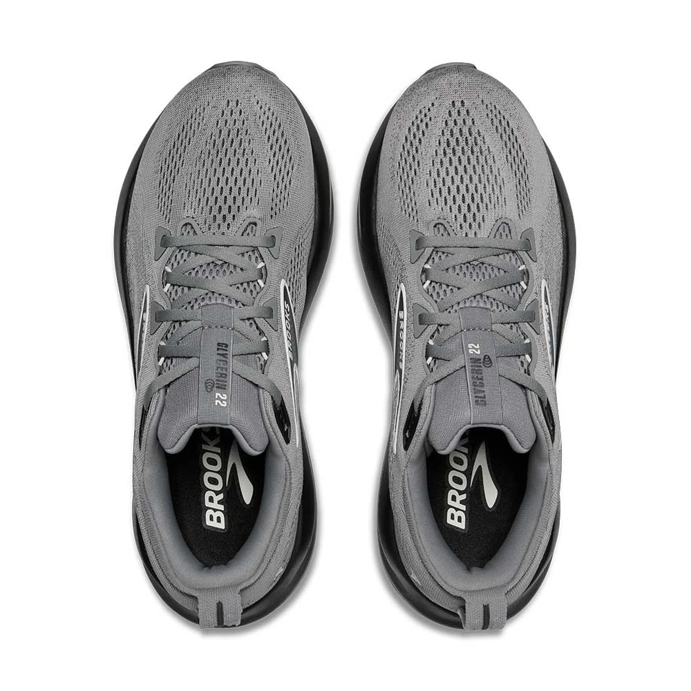BROOKS Men's Glycerin 22 Running Shoe - Primer Gray/Ebony/Bluewash - Wide (2E) 8 BROOKS Men's Glycerin 22 Running Shoe - Primer Gray/Ebony/Bluewash - Wide (2E) - Image 6
