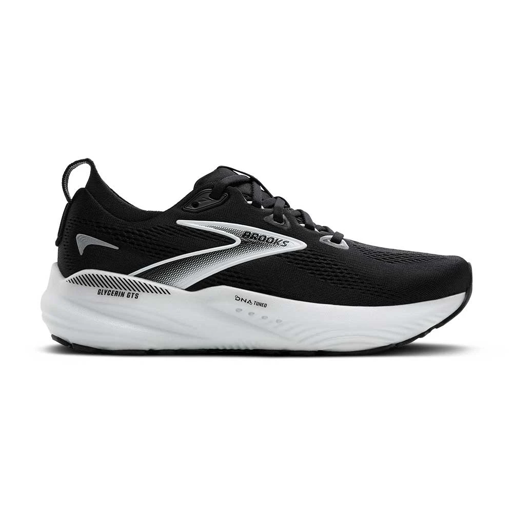 BROOKS Men's Glycerin GTS 22 Running Shoe - Black/Grey/White - Regular (D) 3 BROOKS Men's Glycerin GTS 22 Running Shoe - Black/Grey/White - Regular (D)