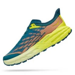 Hoka Men's Speedgoat 5 Trail Shoes - Blue Coral/Evening Primrose - Regular (D) -Gazelle Sports 1123157 BCEP 4