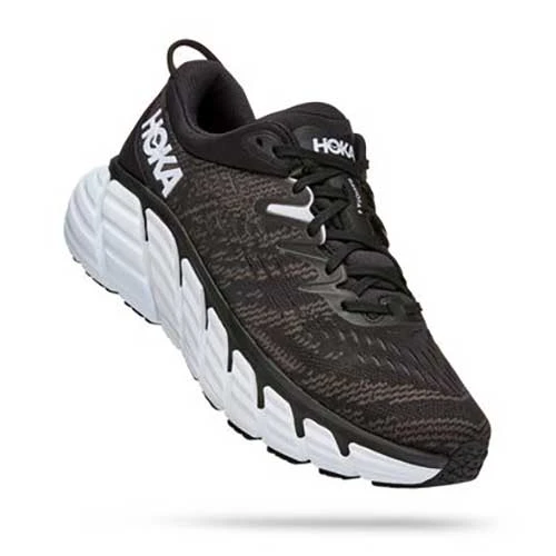 Hoka Men's Gaviota 4 Running Shoe - Black/White - Regular (D) 4 Hoka Men's Gaviota 4 Running Shoe - Black/White - Regular (D) - Image 2
