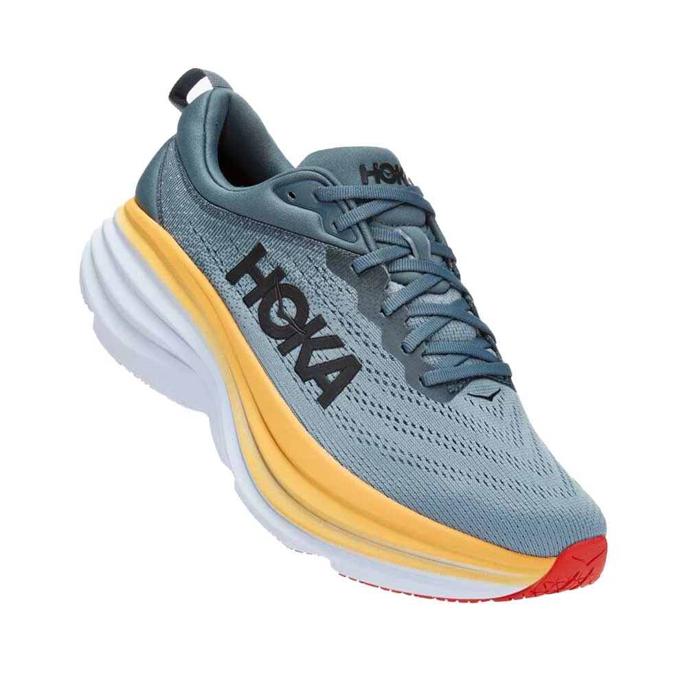 Hoka Men's Bondi 8 Running Shoes- Goblin Blue/Mountain Spring- Wide (2E) 5 Hoka Men's Bondi 8 Running Shoes- Goblin Blue/Mountain Spring- Wide (2E) - Image 3