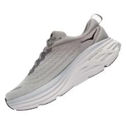 Hoka Men's Bondi 8 Running Shoe- Sharkskin/Harbor Mist- Wide (2E) -Gazelle Sports 1123202 SHMS 4 d130a089 fed7 4b76 a648 52a8133c826c
