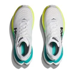 Hoka Men's Mach 5 Running Shoe - White/Blue Glass - Regular (D) -Gazelle Sports 1127893 WBGL 2