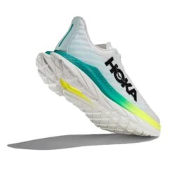 Hoka Men's Mach 5 Running Shoe - White/Blue Glass - Regular (D) -Gazelle Sports 1127893 WBGL 4
