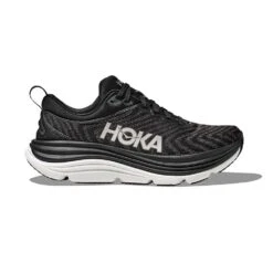 Hoka Men's Gaviota 5 Running Shoe - Black/White - Wide (2E)