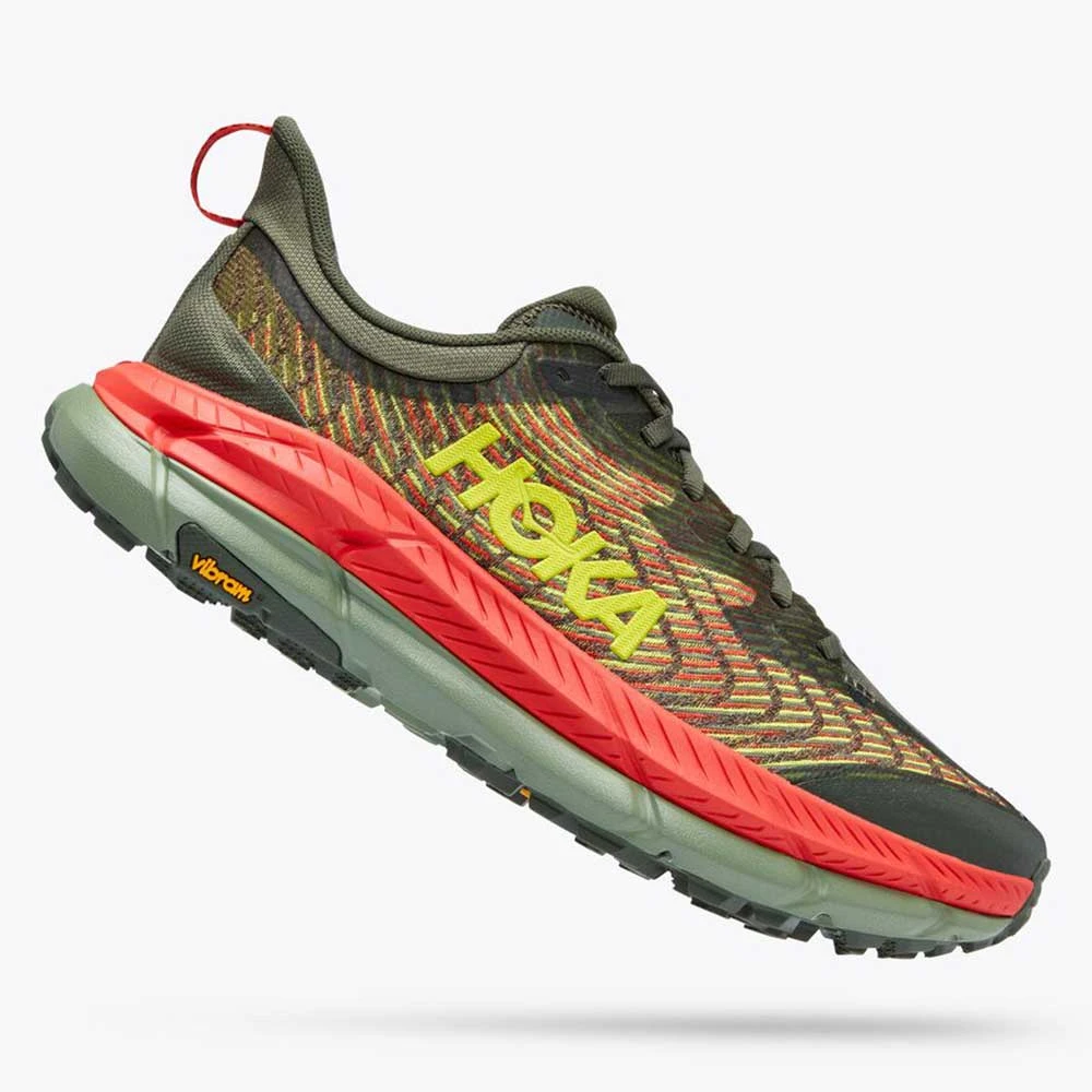 Hoka Men's Mafate Speed 4 Trail Shoe - Thyme/Fiesta- Regular (D) 4 Hoka Men's Mafate Speed 4 Trail Shoe - Thyme/Fiesta- Regular (D) - Image 2