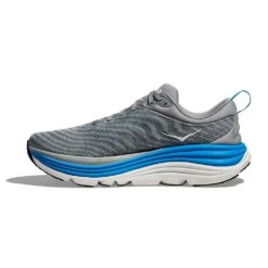 Hoka Men's Gaviota 5 Running Shoe - Limestone/Diva Blue - Regular (D) -Gazelle Sports 1134234 LDVB 8 19f677d3 5237 40d1 ae62 a7633a9b8ad4
