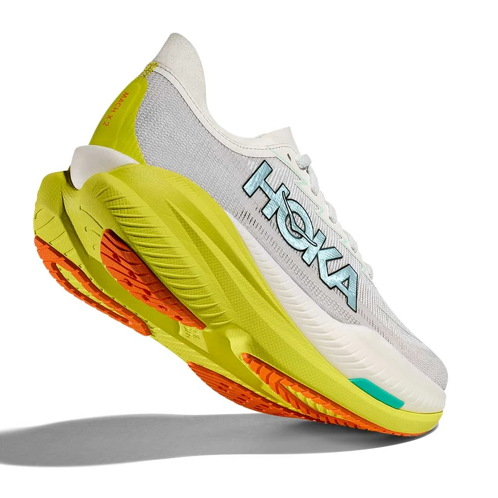 Hoka Men's Mach X2 Running Shoe - Frost/Citrus - Regular (D) 8 Hoka Men's Mach X2 Running Shoe - Frost/Citrus - Regular (D) - Image 6