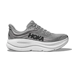 Hoka Men's Bondi 9 Running Shoe- Galactic Grey/Stellar Grey - Wide (2E)