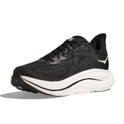 Hoka Men's Clifton 10 Running Shoe - Black/White - Extra Wide (4E) -Gazelle Sports 1162030 BWHT 3