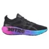 Men's Foreverrun Nitro Sunset Running Shoe - Puma Black/Luminous Blue/Electric Orchid- Regular (D) -Gazelle Sports 23PUMMFRVRRNNTRSNMNS Black Blue