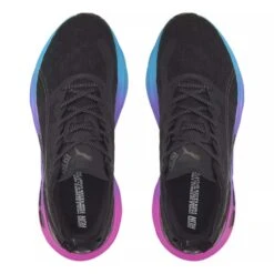 Men's Foreverrun Nitro Sunset Running Shoe - Puma Black/Luminous Blue/Electric Orchid- Regular (D) -Gazelle Sports 38000701 BlackBlue TOP