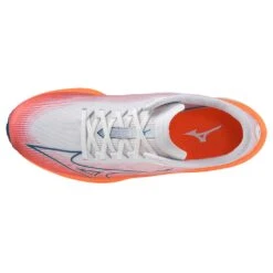 Mizuno Men's Wave Rebellion Flash Running Shoe- White/Silver - Regular (D) -Gazelle Sports 411392 0073 04